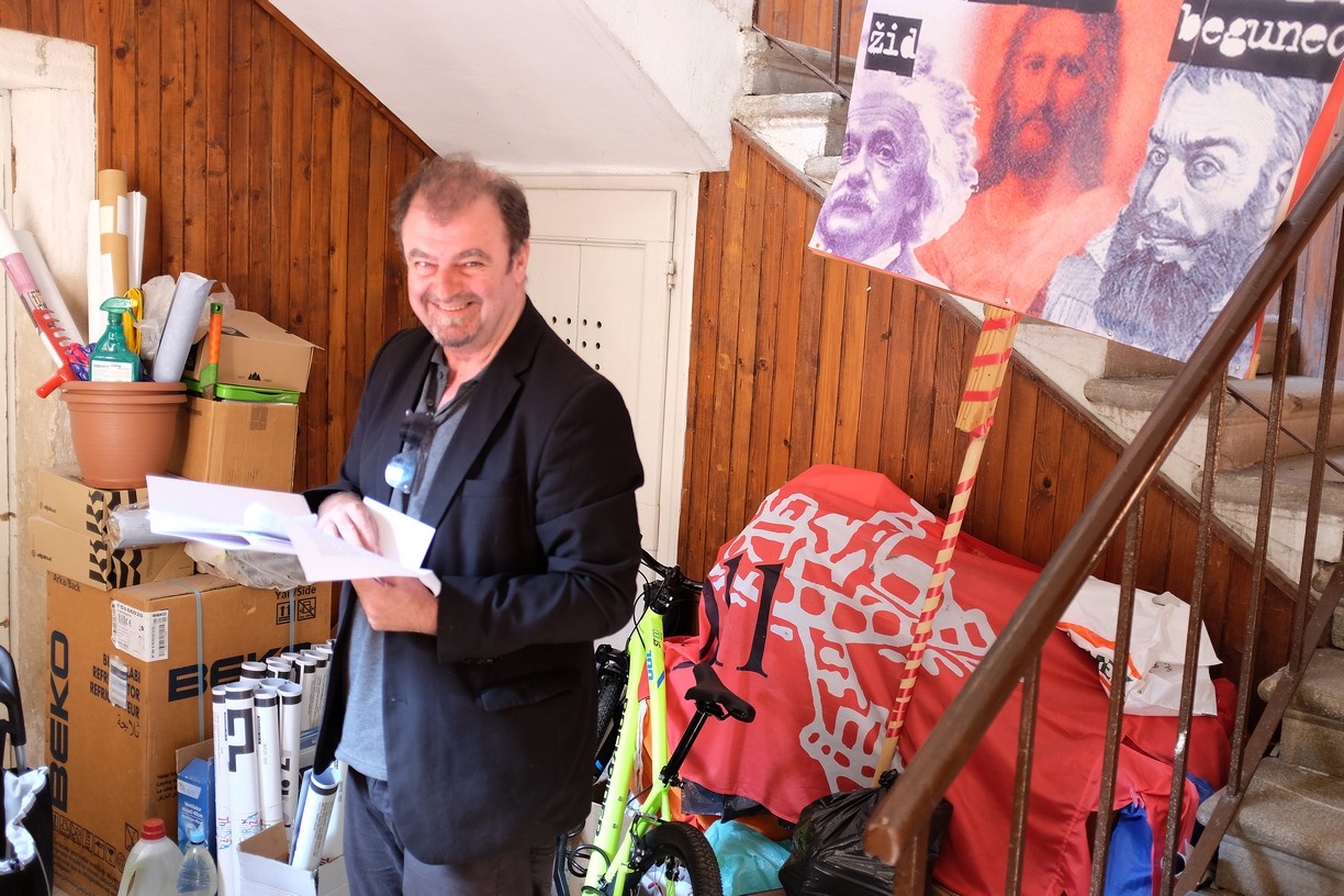 Ahmed Burić, 19. Forum Tomizza, Pesnik na cesti / Poeta in corso, dvorišče palače De Franceschi, Tumova 2, Koper / Capodistria, 17. 5. 2018 (foto Zaneto Paulin)