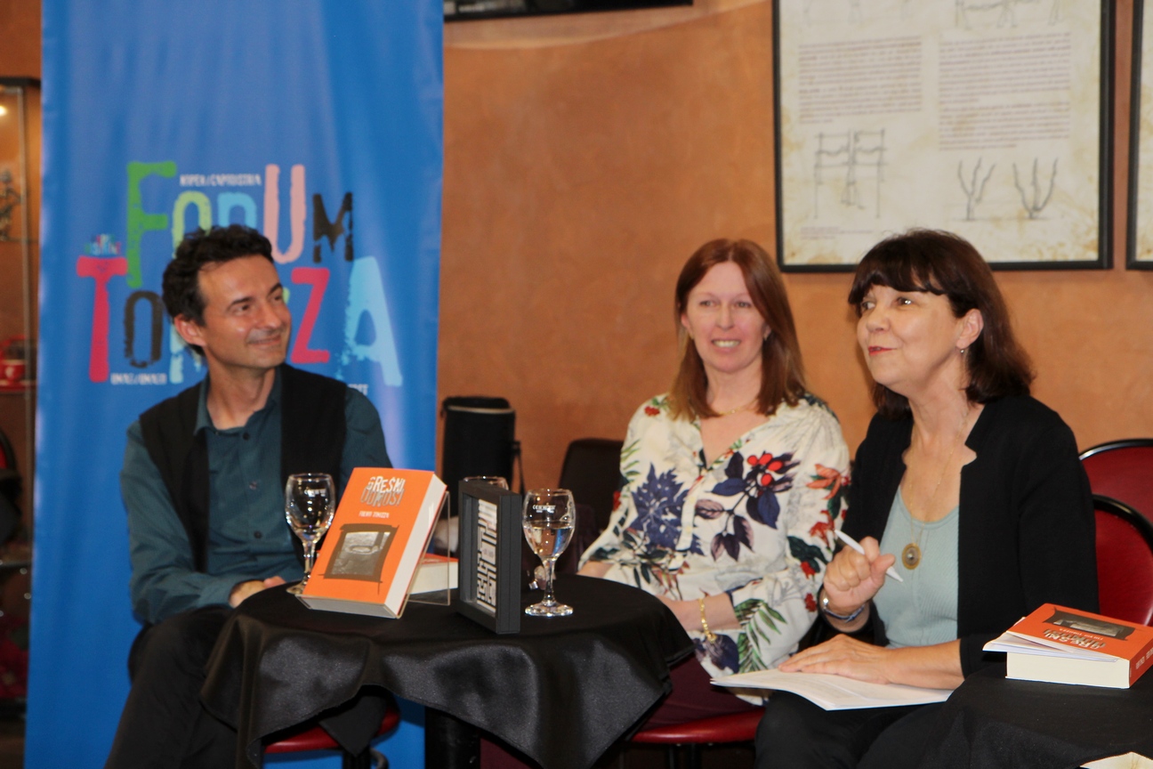 Neven Ušumović, Lorena Monica Kmet, Sanja Roić, Circolo, Umag / Umago, 19. Forum Tomizza, 18. 5. 2018. (foto Mijat Gavran)