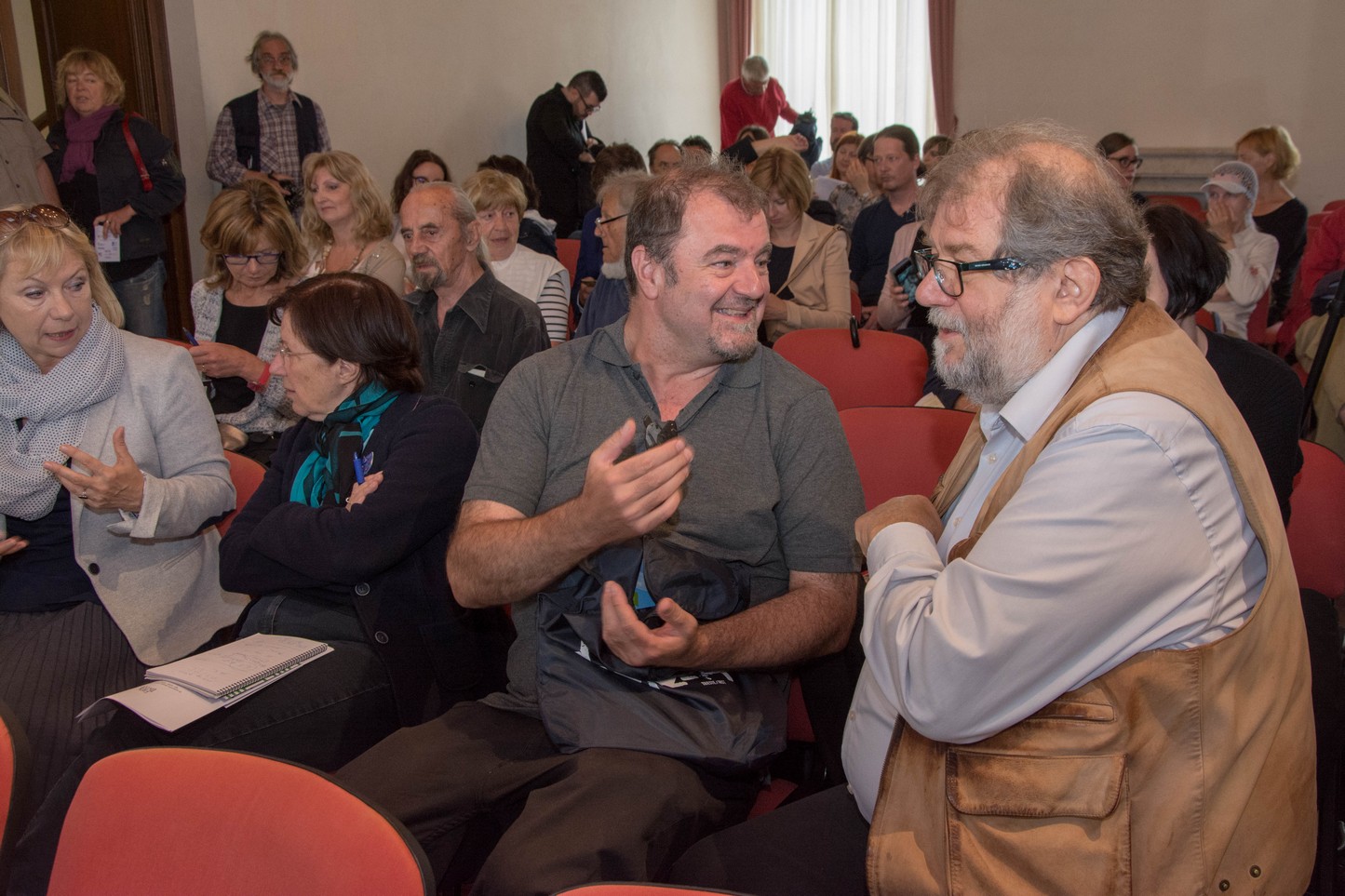 Ahmed Burić, Ervin Hladnik Milharčič, Simpozij / Convegno, 19. Forum Tomizza, Palača Gravisi / Palazzo Gravisi, Skupnost Italijanov / Comunità degli Italiani „Santorio Santorio“, Koper / Capodistria, 17. 5. 2018 (foto Lado Jelen)