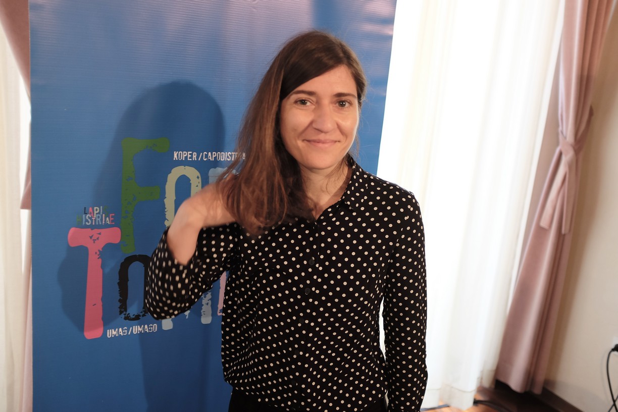 Iva Kosmos, Simpozij / Convegno, 19. Forum Tomizza, Palača Gravisi / Palazzo Gravisi, Skupnost Italijanov / Comunità degli Italiani „Santorio Santorio“, Koper / Capodistria, 17. 5. 2018 (foto Zaneto Paulin)