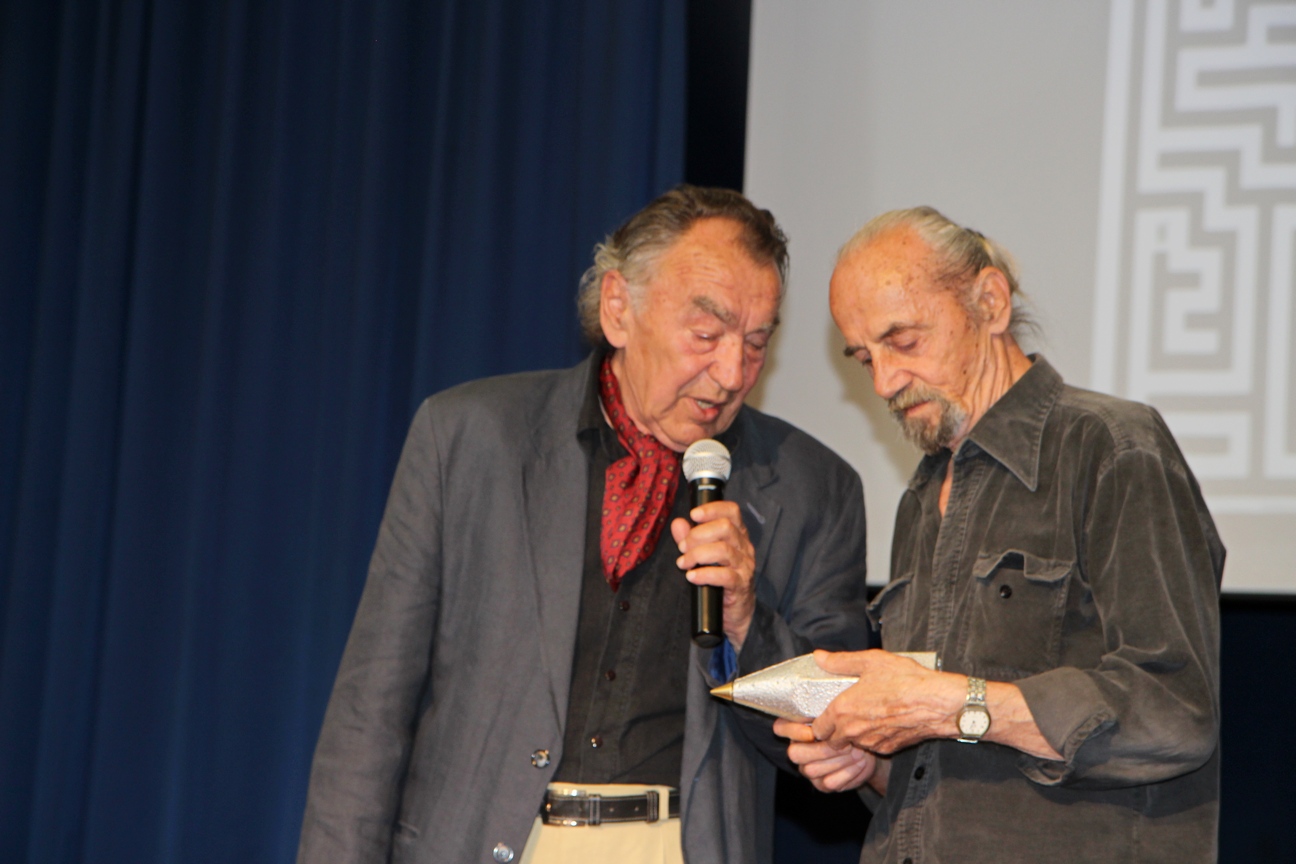 Milan Rakovac i Stamen Milovanović, dobitnik nagrade Lapis Histriae 2018, Zajednica Talijana „Fulvio Tomizza“ Umag / Comunità degli Italiani “Fulvio Tomizza“ Umago, 19. Forum Tomizza, 18. 5. 2018. (foto: Mijat Gavran)