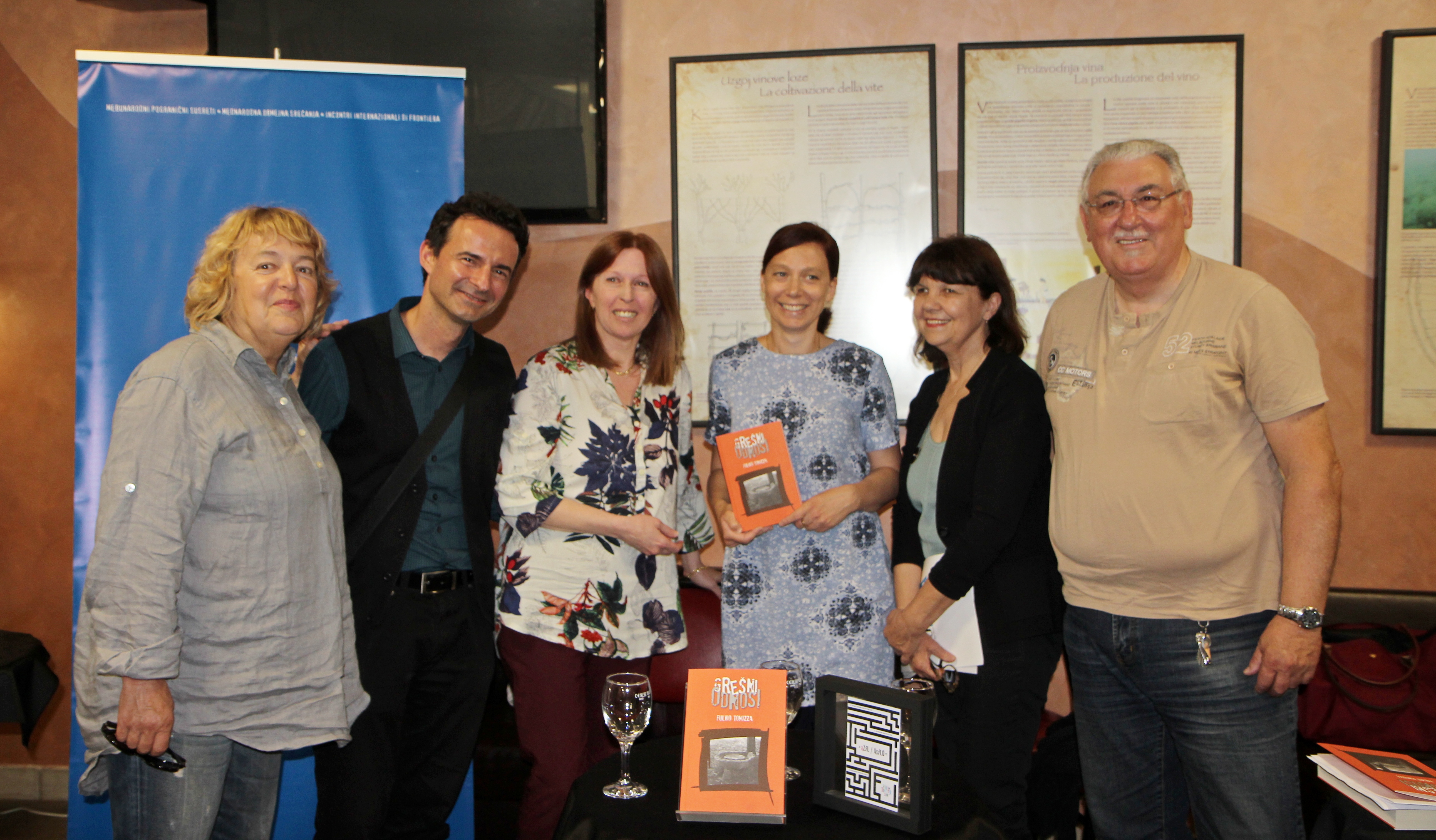 Maja Briski, Neven Ušumović, Lorena Monica Kmet, Tihana Dežjot Alessio, Sanja Roić, Gianfranco Abrami, Circolo, Umag / Umago, 19. Forum Tomizza, 18. 5. 2018. (foto Mijat Gavran)